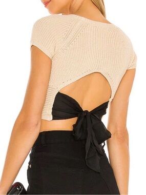 Lovers + Friends McKenzie bow back sweater, XS